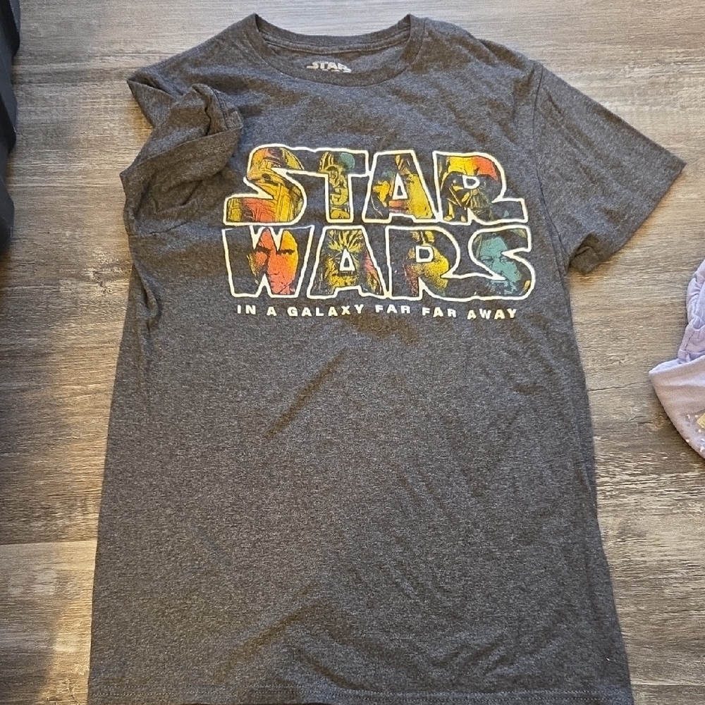 Star Wars Multicolor Logo Gray T-Shirt